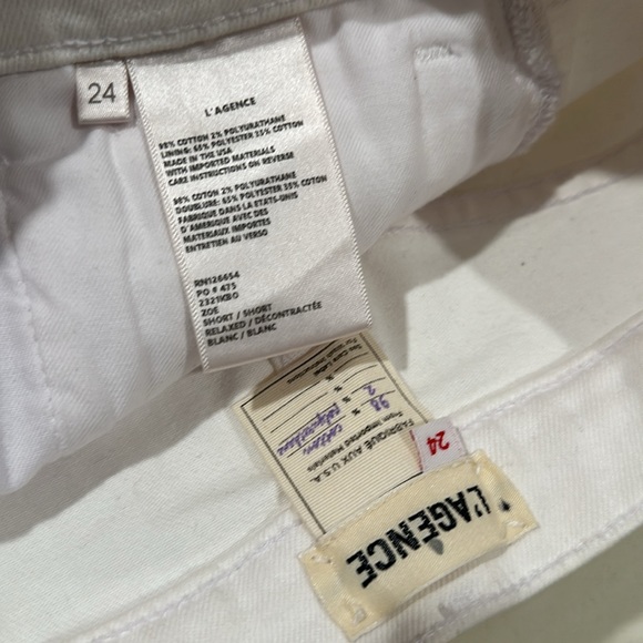 L’AGENCE white short shorts 24 - Picture 2 of 8